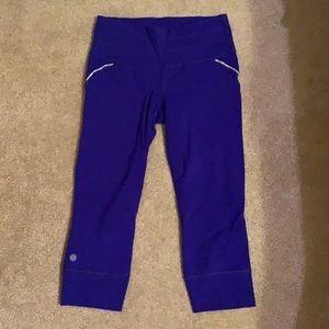 Purple Athleta Crop Workout Tights